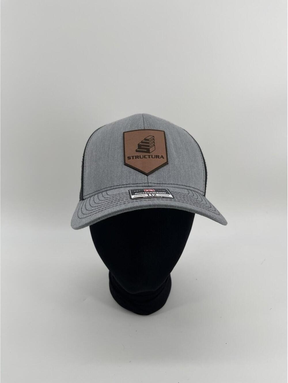 Structura Trucker Hat Richardson‎ 112 Snapback Gray Black Patch Men